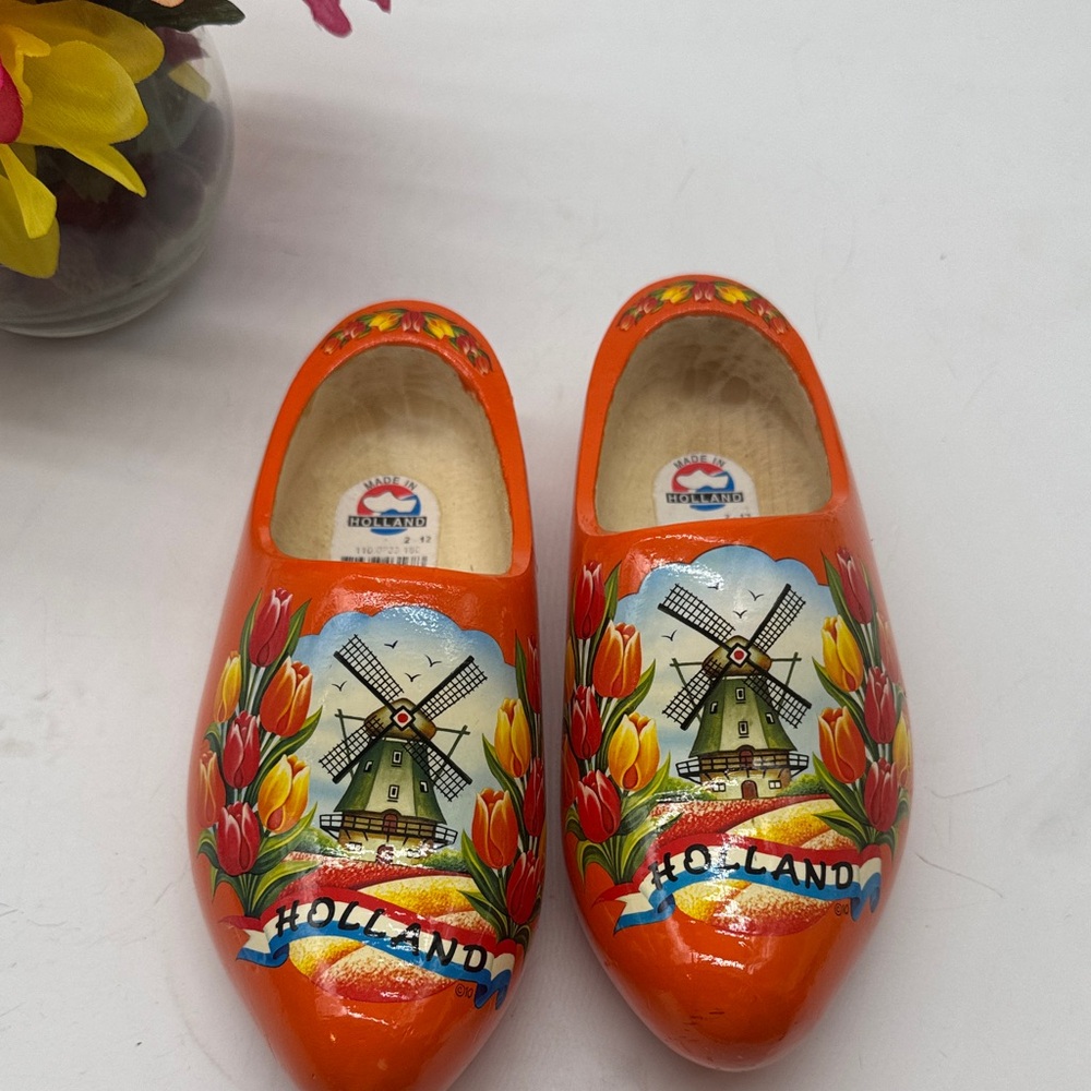 Colorful Holland Wooden Clogs Kids EU 28-29
